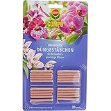 COMPO Düngestäbchen für Orchideen, Orchideendünger, Dünger mit 3 Monaten Langzeitwirkung, 20 Stück