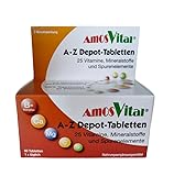 Premium Multi A-Z Depot Tabletten mit 25 wichtigen Vitaminen, Mineralien und Spurenelemente - 60 Tabletten mit Langzeitwirkung - mit B-Komplex