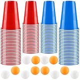 Beer Pong Becher Set, Bierpong Becher Enthält 50 Becher und 12 Tischtennisbälle,500ML Beerpongbecher, Wiederverwendbare Partybecher für Weihnachten Party Geburtstag Festivals Hochzeit Camping (50pcs)