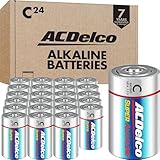 ACDelco 24 Size C Alkaline Batterien Super Alkaline Akku mit 7 Jahren Lebensdauer wiederverschließbare Verpackung, 24 Count