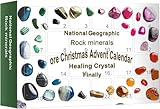 2024 Weihnachten Adventskalender - Rocks Crystal Adventskalender | 24 Tage Mineralien Countdown Kalender | Kinder Geschenke Weihnachten Adventskalender 2024 für Kinder Jungen Mädchen