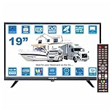 Unispectra ® 19 Zoll HD LED Fernseher Klein 230v (Volt) 12v TV DVBT2 und SAT Receiver, USB Media Player, HDMI. 12V TV für Wohnmobile, Wohnwagen, Caravan TV, Camping, Camper, LKW, Boot, Küche