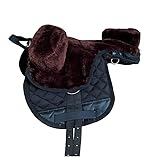 German Riding Fellsattel, Kunstfell Child Mocca