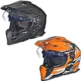 RX-968 COM Bluetooth Crosshelm Integralhelm Quad Cross Enduro Motocross Offroad Helm rueger, Größe:XL (61-62), Farbe:Orange V/RCK