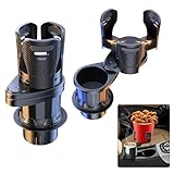 JIZZU Auto Cup Halter Expander Rotatable, Getrankehalt Flaschenhalter Auto, Becherhalter Verstellbarer Basis, 2 in 1 Auto Cup Holder, Universal Auto Getränkehalter 360° Drehbar Multifunktion