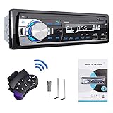 RDS Autoradio Bluetooth Freisprecheinrichtung, Lifelf 1 DIN Radio Stereo 4 x 65W Empfänger mit MP3 Player Zwei USB-Anschlüsse WMA FM Fernbedienung, Unterstützung für iOS, Android (Keine CD)