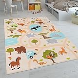 Paco Home Kinderteppich Teppich Kinderzimmer Spielteppich Junge Mädchen Modern rutschfest, Grösse:120x160 cm, Farbe:Bunt 2
