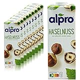 Alpro - 10er Pack Haselnussdrink Original 1 Liter - Hazelnut Haselnuss Nuss Drink 100 % pflanzlich