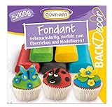 Günthart BackDecor 500g Fondant Fondant bunt, Palmöl frei, Modelliermasse zum gestalten, 1er Set (500 gr)
