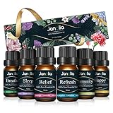 Janolia Ätherisches Öle Set, Upgrade-Paket,Reines Natürliche Duftöle Set für Diffuser Entspannung Schlaf verbessern