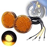 HUFACAI LED-Blinker für Motorrad, Einbaumontage, Bernstein, Blinker, vorne und hinten, für Motorrad, Indikator, M10