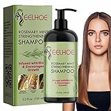 Rosemary Shampoo 100ML, Rosmarin Shampoo Für Haarwachstum Rosemary Mint Shampoo, Stärkungsshampoo Rosmarin, Erfrischende Formel Für Trockene Kopfhaut,Ohne Sulfate, Parabene Natürliche Haarpflege
