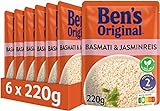 BEN’S ORIGINAL Ben's Original Express Reis Basmati-und Jasminreis, 6 Packungen (6 x 220g)