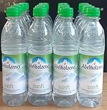 Adelholzener Sanft Mineralwasser, 16 x 0,5L Flaschen, Natürliches Mineralwasser mit wenig Kohlensäure, inkl. Mehrweg-Pfand