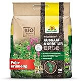 Neudorff NeudoHum Aussaat- & KräuterErde - Torffreie Bio Erde fördert Keimung und Wurzelwachstum für Aussaat, Kräuter, Stecklinge, Jungpflanzen, 10 Liter, Braun