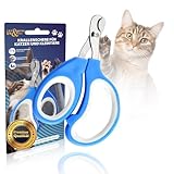 JOY & EMOTION® SUPER KRALLENSCHERE KATZEN, Hunde & Kleintiere | Präzise & Sichere Katzennagelschere für Anfänger | Ergonomisch & Handlich | Rostfreier Stahl, Scharfe Klingen | Profi Krallenpflege