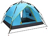 Zelt für 3–4 Personen, vollautomatische Geschwindigkeit, Outdoor-Zelt, Camping, 2 Personen, doppelt, regenfest, Strand-Sonnenschutz, Ausrüstung, Zelt (B), wunderschöne Landschaft Hopeful