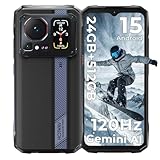 HOTWAV Cyber 16 Pro Outdoor Handy Ohne Vertrag Android 15, 6,6' FHD+ 120Hz 24GB+512GB/2TB Erweiterbar Outdoor Smartphone 108MP+32MP+24MP Nachtsicht, IP68/IP69K Wasserdicht Baustellenhandy, NFC/OTG/GPS