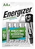 Energizer Batterien AA, wiederaufladbar, 4 Stück, Recharge Extreme