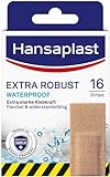 Hansaplast Extra Robust Waterproof Textil-Pflaster (16 Strips), widerstandsfähiges und wasserfestes Pflaster mit extra starker Klebkraft, flexible und atmungsaktive Wundpflaster