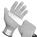 Schwer LEVEL A9/F Schnittschutzhandschuhe, ultimativer Schnittschutz nach den höchsten US-amerikanischen und europäischen Standards, PFAS-frei, zum Schneiden von Fleisch, Austernschütten(grau,S)