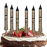 Geburtstagskerzen für Kuchen, lange dünne Kuchenkerzen für Kuchen – diagonale Streifen, Cupcake-Kerzen für Cupcake, Hochzeit, Kuchen, Geburtstag, Kuchen, Party, Dekorationen