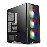 Lian Li LANCOOL II Mesh C RGB Midi-Tower PC-Gehäuse, Gaming-Gehäuse Schwarz 3 Vorinstallierte LED