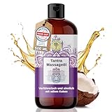 GRÜNE VALERIE® XXL 500 ML Tantra - Massageöl - mit fruchtigem Kokos - |[DERMATEST: EXELLENT] - Relax! | Qualitäts Öl aus Italien