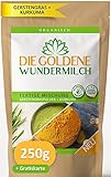 Die Goldene Milch | Kurkuma + Gerstengras Pulver [HAUT und HAARE] FERTIGE MISCHUNG + IMMUNSYSTEM - Laborgeprüft in Deutschland