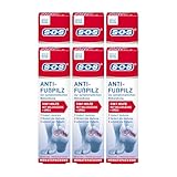 SOS Anti-Fußpilz 6 x 30 ml, Effektive und sanfte Komplettlösung aus Wundheilung und Infektionsschutz, Gel zur symptomatischen Fußpilz Behandlung, 6 x Monatspackung