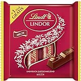 Lindt Schokolade LINDOR Sticks Vollmilch, 3 + 1 Promotion | 100 g (4 x 25 g Schokoladenriegel) | LINDOR Sticks Milch mit zartschmelzender Füllung | Vollmilchschokolade |Geschenk