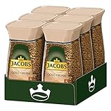 Jacobs löslicher Kaffee Gold Crema, 6 x 200 g Instant Kaffee