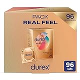 Durex Real Feel Kondome, empfindlich, Hautgefühl, 96 Kondome