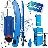EXPLORER Sunshine SUP Fusion Stand Up Paddling Board bis 150kg Komplettset mit Alu-Paddel, Rucksack, Pumpe, Finne und Flickenset…