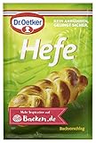 Dr. Oetker Hefe 4 x 7 g – Ein herrlich lockerer Hefeteig entsteht aus der Dr. Oetker Trockenhefe, die Teige bis zu 500 g Weizenmehl lockert und sich damit zum Backen von Kuchen und Broten eignet.