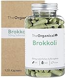 TheOrganical Brokkoli Kapseln | 50mg Sulforaphan pro Kapsel (10%) | 120 Kapseln mit 500mg natürlichem Brokkoli Extrakt | Made in Hamburg