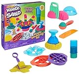 Kinetic Sand Ultimate Sandisfying Set - 907 g original magischer kinetischer Sand aus Schweden in 3 Farben, 10 Werkzeuge zum Formen, Schneiden und Fließen lassen für Indoor-Sandspielspaß, ab 3 Jahren