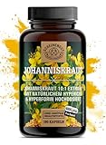 Johanniskraut Kapseln -180 Stück je 5000mg- WICHTIG: 10:1 Extrakt (=5000mg reines Johanniskraut) PLUS Hypericin & Hyperforin I Zertifiziert Laborgeprüft & Vegan -DE- SCHEUNENGUT®