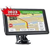 Navigationsgerät für Auto, LKW PKW Navi 7 Zoll GPS Navigation Testsieger 2024 Navigationssystem Auto mit Europa UK 52 Karte Kostenloses Upgrade POI Sprachführung Blitzerwarnung Fahrspurassistent
