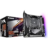 GIGABYTE B550I AORUS PRO AX Mainboard – AMD Ryzen 5000 CPUs, 8 Phasen VRM, bis zu 5300 MHz DDR4, 1xPCIe 4.0 + 1xPCIe 3.0 M.2, Wi-Fi 6E, 2.5GbE LAN, USB 3.2 Gen 2