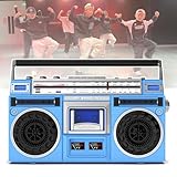 Tragbare Kassette, klassischer 80er-Jahre-Stil, Retro-CD-Player, mit AM/FM-Radio, unterstützt SD/USB-Eingang, Kassettenrekorder für Familientreffen, Reisen