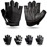 Fitgriff® Trainingshandschuhe V3 für Damen und Herren - Fitness Handschuhe für Krafttraining, Kraftsport, Training - Gym Workout Gloves (Full Black, 6)