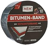 MEM Bitumen-Band, Selbstklebendes Dichtungsband, UV-beständige Schutzfolie, Stärke: 1,5 mm, Maße: 7,5 cm x 10 m, Farbe: Aluminium