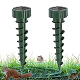 LQWELL Solar Maulwurfvertreiber, 2 Stück Wühlmausschreck, Wühlmausvertreiber für den Garten, Ultraschall Schlagenabwehr Eidechsenabwehr, Schädlingsbekämpfung IP65 wasserdicht für Rasen