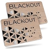 AKIELO Blackout – Ultradünne RFID Blocker Karte (2 Stück) – Die Einzige UmweltfreundlicheLösung für den Kontaktlosen Kreditkarten Schutz – Die Ultimativer Geldbeutel Schutzkarte (Holz Edition - 2er)