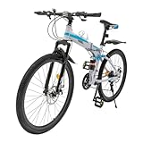 ARBGO 26 Zoll Premium Mountainbike, Faltbares Mountainbike, 21-Gang-Mountainbike, Mountainbike für Jugendliche und Erwachsene