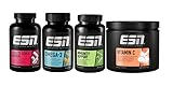 ESN Vitalstoffbundle für Immunsupport, 4er Bundle aus Athlete Stack Women, Omega 3, Immunity Support & Vitamin C - made in Germany