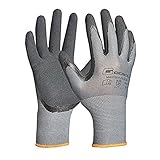 Gebol Master Flex Eco, Arbeitshandschuhe für Werkstatt & Garten, atmungsaktive Nitrilhandschuhe mit Schutz vor Öl & Nässe, Unisex Gartenhandschuhe mit sicherem Griff, Gr. XL (Gr.10), Grau