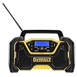 Dewalt XR Akku- und Netz-Radio DCR029 (DAB+ und FM Stereo Radio, extrem robustes Gehäuse, mit Bluetooth, Digitalanzeige mit Hintergrundbeleuchtung, Lieferung ohne Akku und Ladegerät)