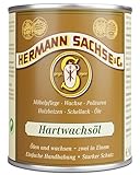 Hermann Sachse Hartwachsöl farblos - 2-in-1-Holzpflegeöl & -Wachs für starken Holzschutz - Für Möbel, Holzboden, Treppenstufen, Türen, Arbeitsplatte & mehr - Für fast jedes Holz - 750 ml